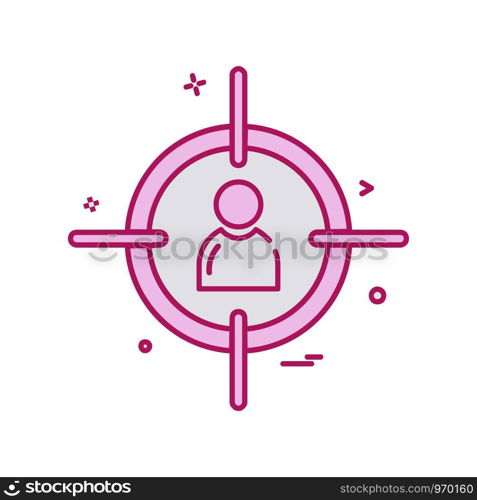 Target icon design vector