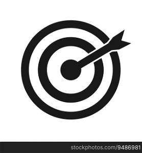 Target icon. Goal symbol. Simple flat design. Vector art