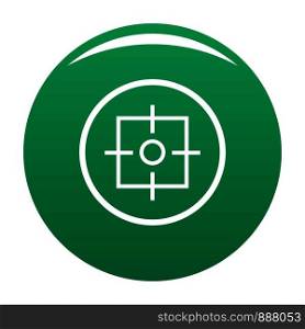 Target icon. Simple illustration of target vector icon for any design green. Target icon vector green