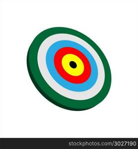 Target Icon, Target Board Vector Art Illustration. Target Icon, Target Board