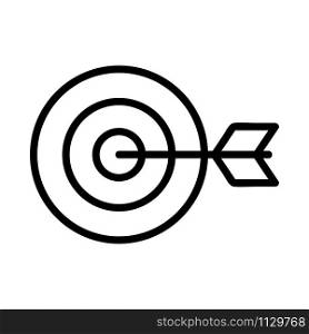 target icon vector. A thin line sign. Isolated contour symbol illustration. target icon vector. Isolated contour symbol illustration