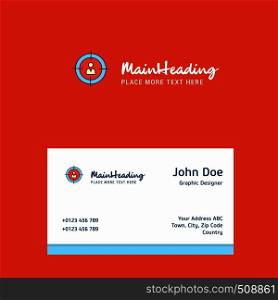 Target logo Design with business card template. Elegant corporate identity. - Vector