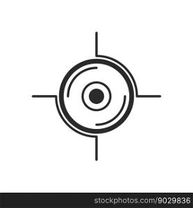 Target logo icon vector illustration flat design template