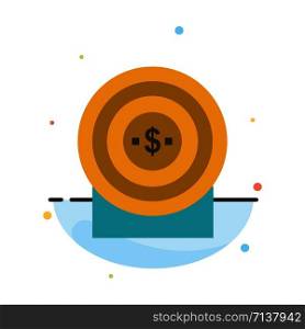 Target, Money, Achievement, Target Abstract Flat Color Icon Template