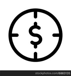 target money, icon on isolated background
