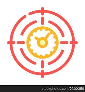 target of time management color icon vector. target of time management sign. isolated symbol illustration. target of time management color icon vector illustration