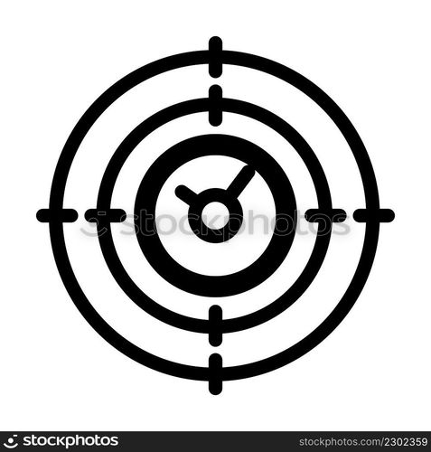 target of time management line icon vector. target of time management sign. isolated contour symbol black illustration. target of time management line icon vector illustration