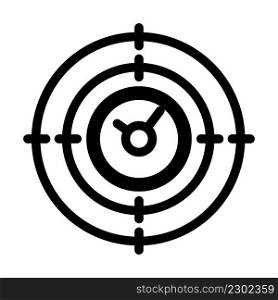 target of time management line icon vector. target of time management sign. isolated contour symbol black illustration. target of time management line icon vector illustration