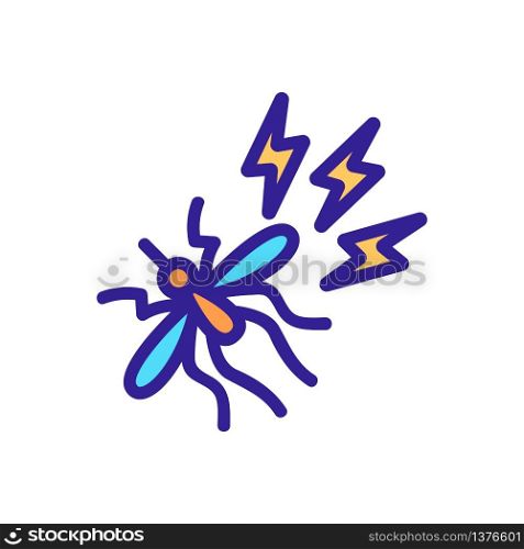target on mosquito icon vector. target on mosquito sign. color symbol illustration. target on mosquito icon vector outline illustration