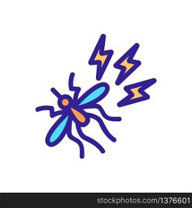 target on mosquito icon vector. target on mosquito sign. color symbol illustration. target on mosquito icon vector outline illustration