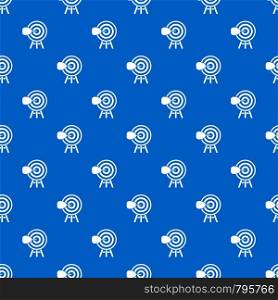 Target pattern repeat seamless in blue color for any design. Vector geometric illustration. Target pattern seamless blue