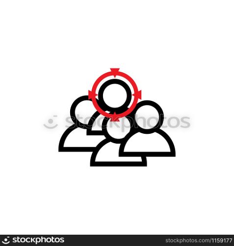Target people graphic design template vector illustration isolated. Target people graphic design template vector illustration