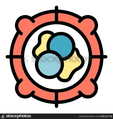 Target person icon outline vector. Game sport. Uniform design color flat. Target person icon vector flat