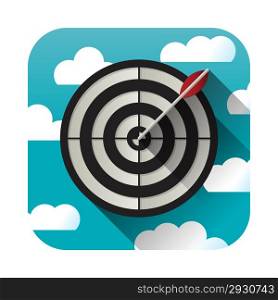 Target practice application icon over white background