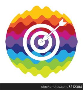 Target Rainbow Color Icon for Mobile Applications and Web EPS10. Target Rainbow Color Icon for Mobile Applications and Web