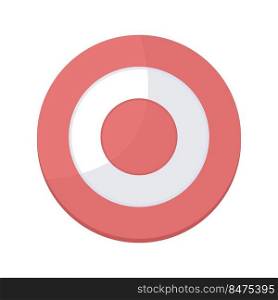 Target semi flat color vector object. Full sized item on white. Wall interior element. Indoor game for home and office simple cartoon style illustration for web graphic design and animation. Target semi flat color vector object
