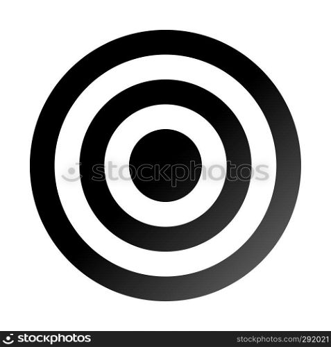 Target sign - black gradient transparent, isolated - vector illustration