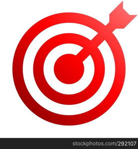 Target sign - red gradient transparent with dart, isolated - vector illustration