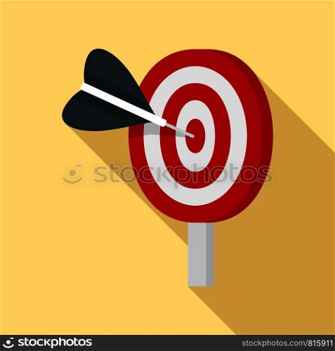 Target solution icon. Flat illustration of target solution vector icon for web design. Target solution icon, flat style