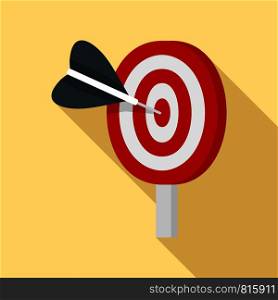 Target solution icon. Flat illustration of target solution vector icon for web design. Target solution icon, flat style