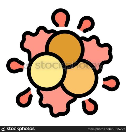 Target splash icon outline vector. Player action. Paintball game color flat. Target splash icon vector flat