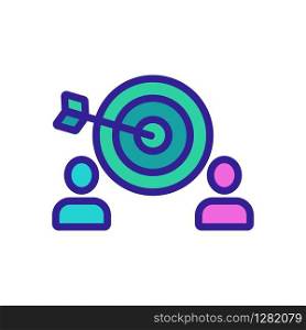 Target the audience is an icon vector. Thin line sign. Isolated contour symbol illustration. Target the audience is an icon vector. Isolated contour symbol illustration