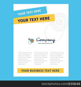 Target Title Page Design for Company profile ,annual report, presentations, leaflet, Brochure Vector Background