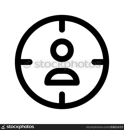 target user, icon on isolated background