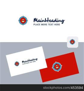 Target vector logotype with business card template. Elegant corporate identity. - Vector