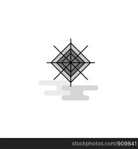 Target Web Icon. Flat Line Filled Gray Icon Vector