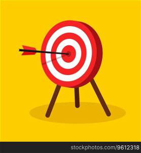 Target with arrow. Goal concept. Vector illustration