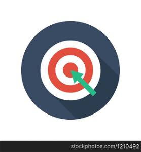 Target with Arrow on Tripod Flat Icon. Smart Goal Business Achieve. Target with Arrow on Tripod Flat Icon. Smart Goal Business Achieve.