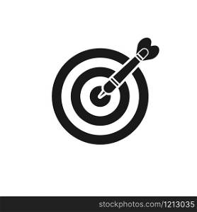target with dart isolated icon on white bacground, vector illustration. target with dart isolated icon on white bacground, vector
