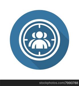 Targeting Icon. Flat Design. Business Concept. Isolated Illustration.. Targeting Icon. Flat Design.