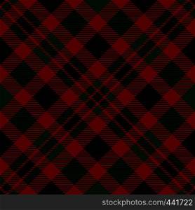 Tartan Plaid Scottish Seamless Pattern Background. Black, Red and Green Color Wrap. Flannel Shirt Patterns. Trendy Tiles Vector Illustration for Wallpapers