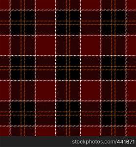 Tartan Plaid Scottish Seamless Pattern Background. Black, Red, Gold and White Color Wrap. Flannel Shirt Patterns. Trendy Tiles Vector Illustration for Wallpapers.