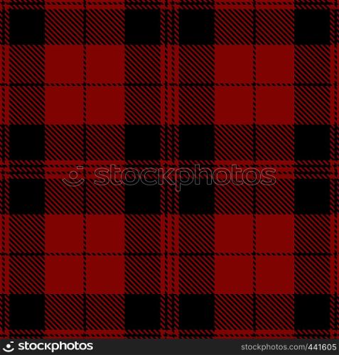 Tartan Plaid Scottish Seamless Pattern Background. Red and Black Color Wrap. Flannel Shirt Patterns. Trendy Tiles Vector Illustration for Wallpapers.