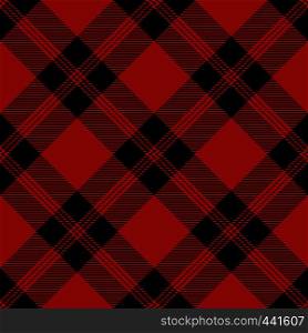 Tartan Plaid Scottish Seamless Pattern Background. Red and Black Color Wrap. Flannel Shirt Patterns. Trendy Tiles Vector Illustration for Wallpapers.