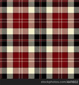 Tartan Plaid Scottish Seamless Pattern Background. Red, Black and White Color Wrap. Flannel Shirt Patterns. Trendy Tiles Vector Illustration for Wallpapers
