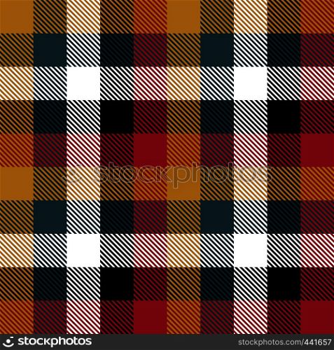 Tartan Plaid Scottish Seamless Pattern Background. Red, Black, Green, Yellow and White Color Wrap. Flannel Shirt Patterns. Trendy Tiles Vector Illustration for Wallpapers