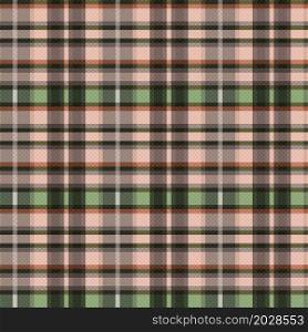 Tartan Scottish seamless pattern in beige and green hues, texture for flannel shirt, plaid, tablecloths, clothes, blankets and other textile