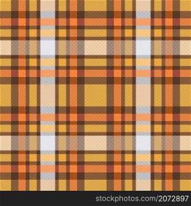 Tartan Scottish seamless pattern in muted yellow, orange and brown colors, texture for flannel shirt, plaid, tablecloths, clothes, blankets and other textile