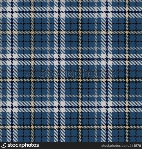 Tartan Seamless Pattern Background. Blue, Green, Black, Beige and White Color Plaid. Flannel Shirt Patterns. Trendy Tiles Vector Illustration for Wallpapers.