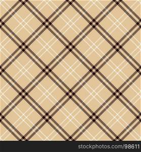 Tartan Seamless Pattern Background. Camel Beige, Black and White Plaid, Tartan Flannel Shirt Patterns. Trendy Tiles Vector Illustration for Wallpapers.