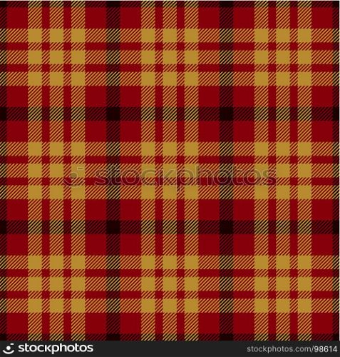 Tartan Seamless Pattern Background. Red, Black and Gold Color Plaid. Flannel Shirt Patterns. Trendy Tiles Vector Illustration for Wallpapers.