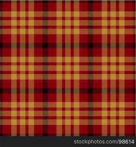 Tartan Seamless Pattern Background. Red, Black and Gold Color Plaid. Flannel Shirt Patterns. Trendy Tiles Vector Illustration for Wallpapers.