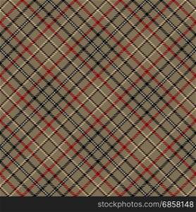 Tartan Seamless Pattern Background. Red, Black, Brown, Camel Beige and White Plaid, Tartan Flannel Shirt Patterns. Trendy Tiles Vector Illustration for Wallpapers.