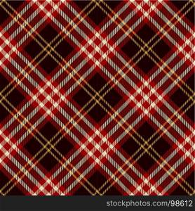 Tartan Seamless Pattern Background. Red, Black, Gold and White Plaid, Tartan Flannel Shirt Patterns. Trendy Tiles Vector Illustration for Wallpapers.