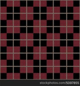 Tartan seamless vector patterns in black and red colors