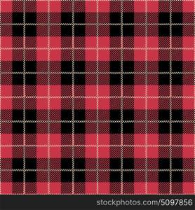 Tartan seamless vector patterns in black and red colors